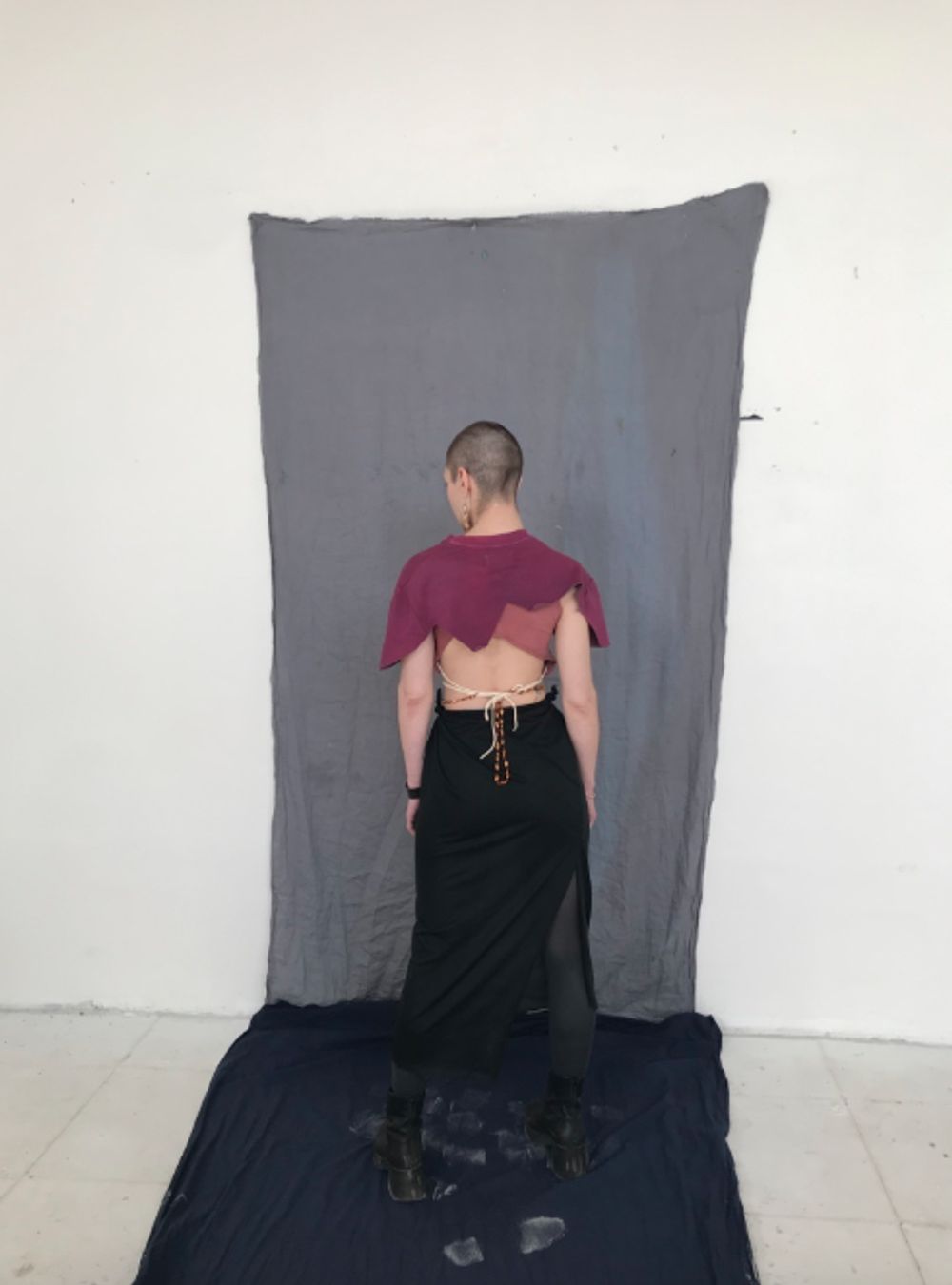 Пончо Топ Goldmans Земля (Дикари) Женский Кирпичный