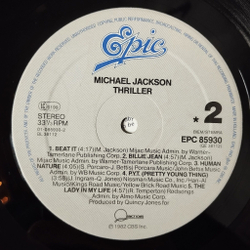 Винтажная виниловая пластинка LP Michael Jackson Thriller (Holland 1982)