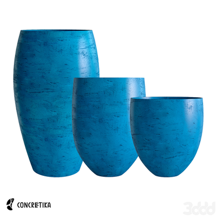 Кашпо BARREL COBALT BLUE D44 H48