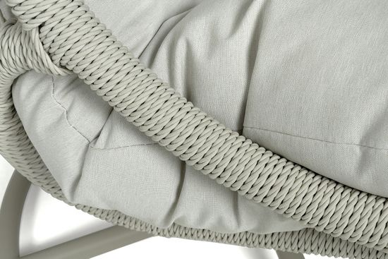 "Севилья" кресло-кокон из искусственного ротанга, цвет светло-серый