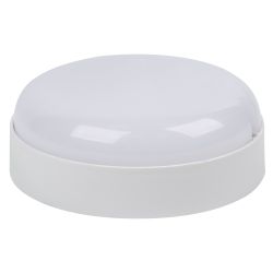 ULW-Q243 12W-4000К-NL SENSOR IP65 WHITE Светильник светодиодный влагозащищенный. с датчиком освещенности и движения. Дежурный-основной режимы. Круг. Белый свет4000K. Диаметр 135мм. Белый. ТМ Volpe