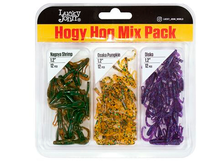 Набор силиконовых приманок Lucky John HOGY HOG 1.2in (30 мм), 36 шт.