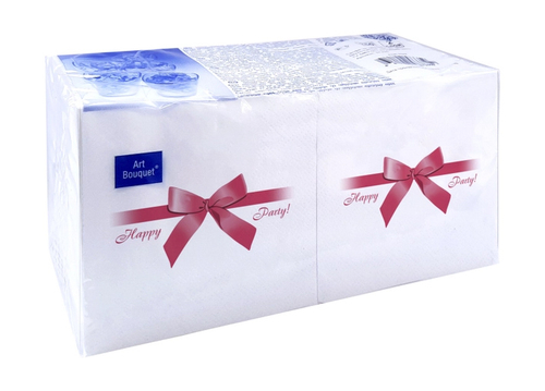 Салфетки бум DESNA BOUQUET 20*20 2сл Подарок бордовый (250л)