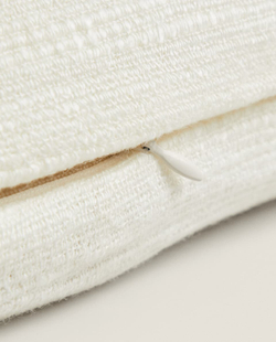ZARA HOME РЕЛЬЕФНЫЙ ЛЬНЯНОЙ ЧЕХОЛ ДЛЯ ДЕКОРАТИВНОЙ ПОДУШКИ