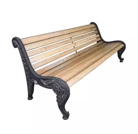 Скамейка чугунная «Астра», сосна 2,0м, брус 30х60мм, лак