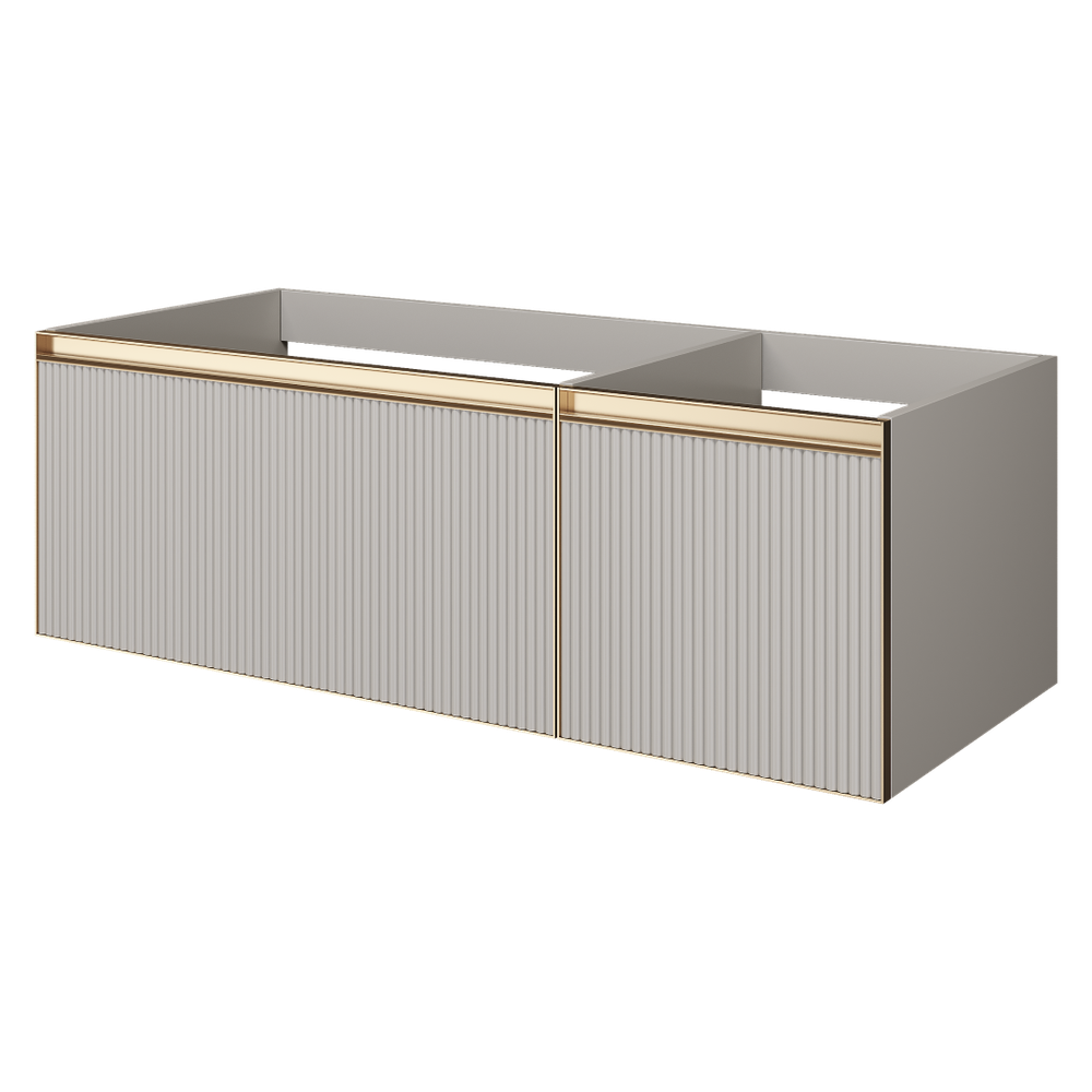 Armadi Art QUATRO 2 120см (80+40) тумба рифл CASHMERE FUGA профиль MATT GOLD