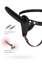 Страпон на креплении Black&Red черный 24 см