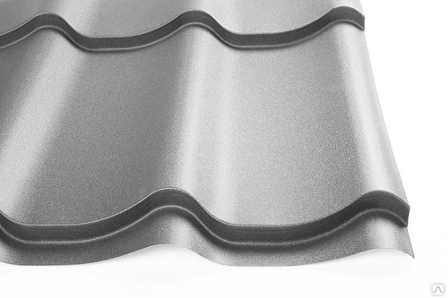 МЕТАЛЛОЧЕРЕПИЦА СЕРЫЙ МАТОВЫЙ КИТАЙ 0,35 х 2300 х 1200