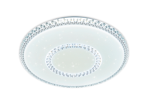 Потолочный светодиодный светильник с пультом FF98 WH белый 48W D400*70 (ПДУ ИК)