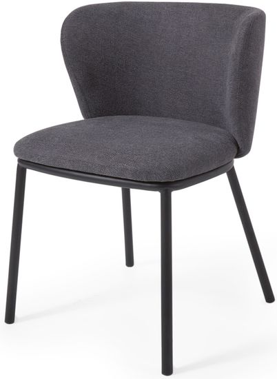 Ciselia Стул из темно-серой синели и черной стали Испания La Forma