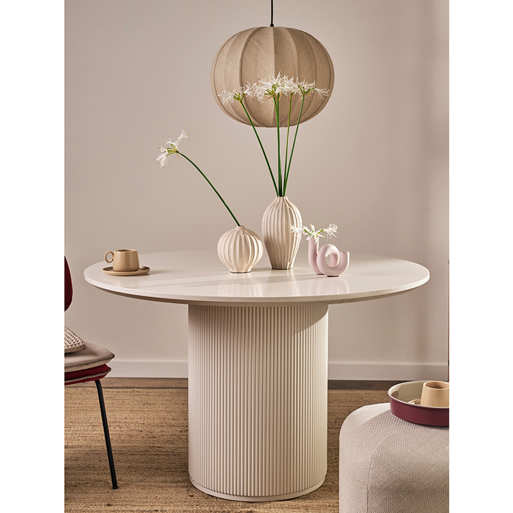 Стол обеденный loun, D120 см, белый