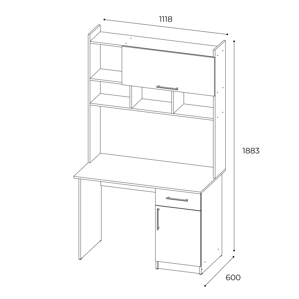 Стол компьютерный Квартет-10, венге