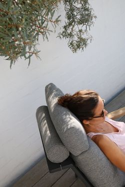 Malmo с 2-х местным диваном, комплект лаунж мебели антрацит/серый, алюминий