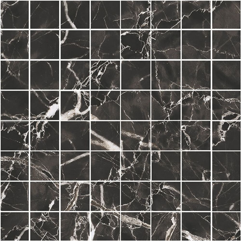 Kerranova Black &amp; White Mosaic Black 30x30