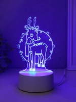 Светильник "Олень в гирлянде" LED RGB от сети RISALUX 9,5х10