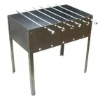 Мангал ГОРЫНЫЧ разборный ДАЧНЫЙ 400*250*400+6 шампуров 370мм в пленке ГР-08