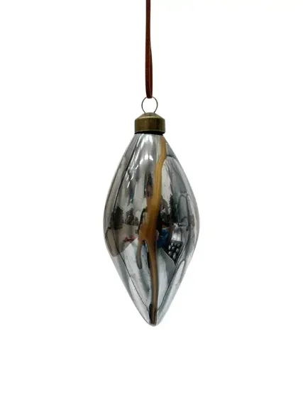 Набор стеклянных украшений Акварель 80 мм., темно-серый, 9 шт., Christmas DeLuxe (13074)