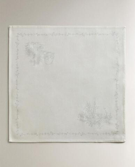 ZARA HOME НАБОР ХЛОПКОВЫХ САЛФЕТОК TOILE (2 ШТ.), ЗЕЛЕНЫЙ