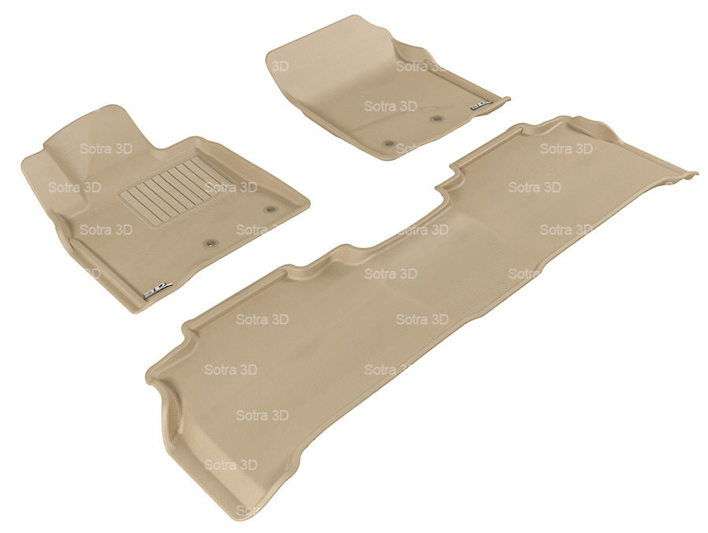 Коврики салона Sotra 3D Lux для Lexus LX570 2012- бежевые. Артикул STR74-00214