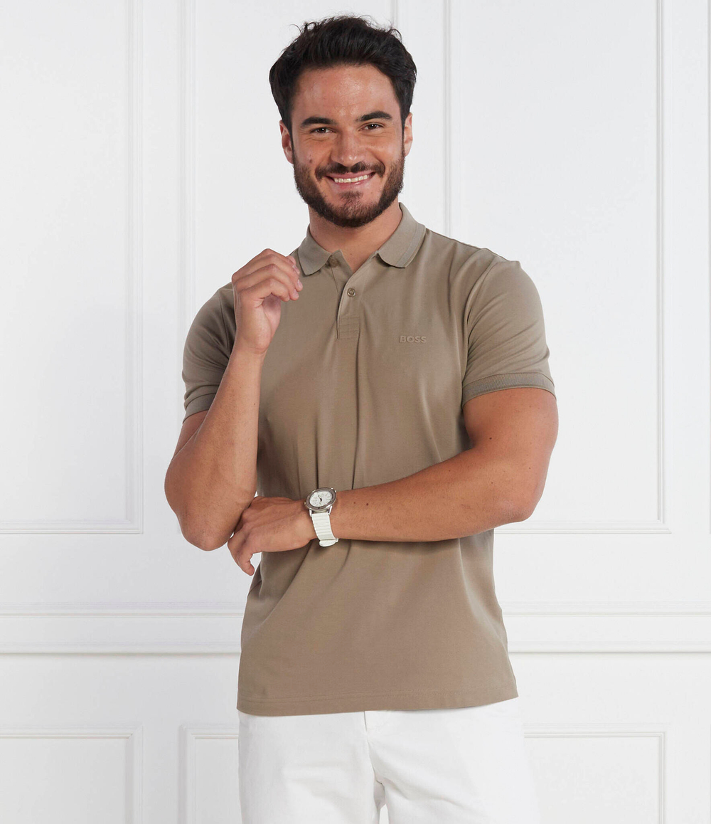 Поло Pio 1 BOSS GREEN - бежевый(50494359)
