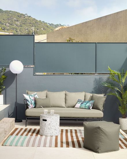 Диван Mareluz трехместный черный стальной La Forma Испания