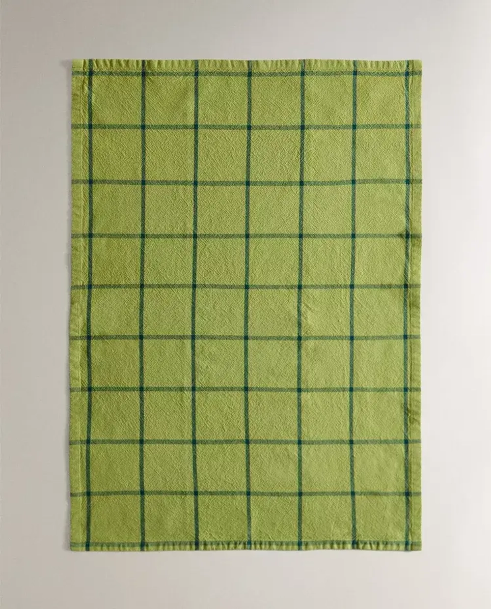 ZARA HOME КУХОННЫЕ ПОЛОТЕНЦА ИЗ ХЛОПКА В КЛЕТКУ (НАБОР ИЗ 2 ШТ.), ЗЕЛЕНЫЙ