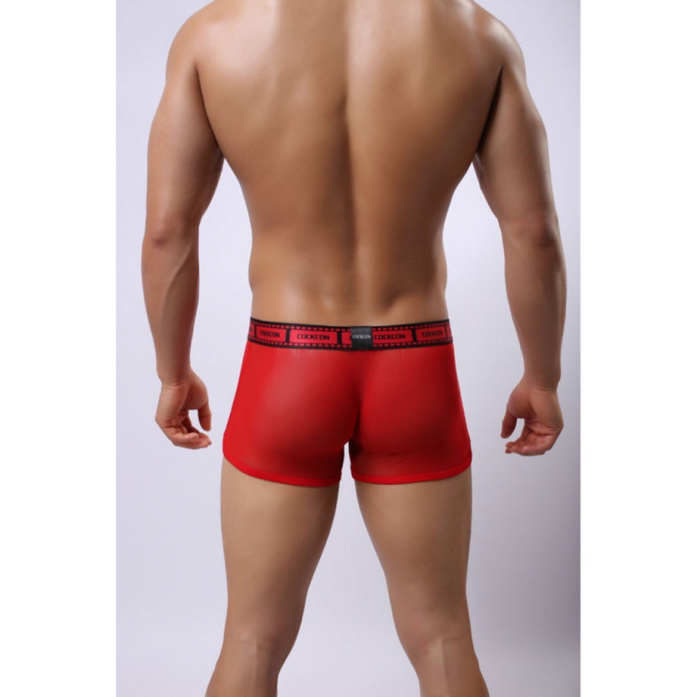 Мужские трусы боксеры красные Cockcon Trunks Red 826