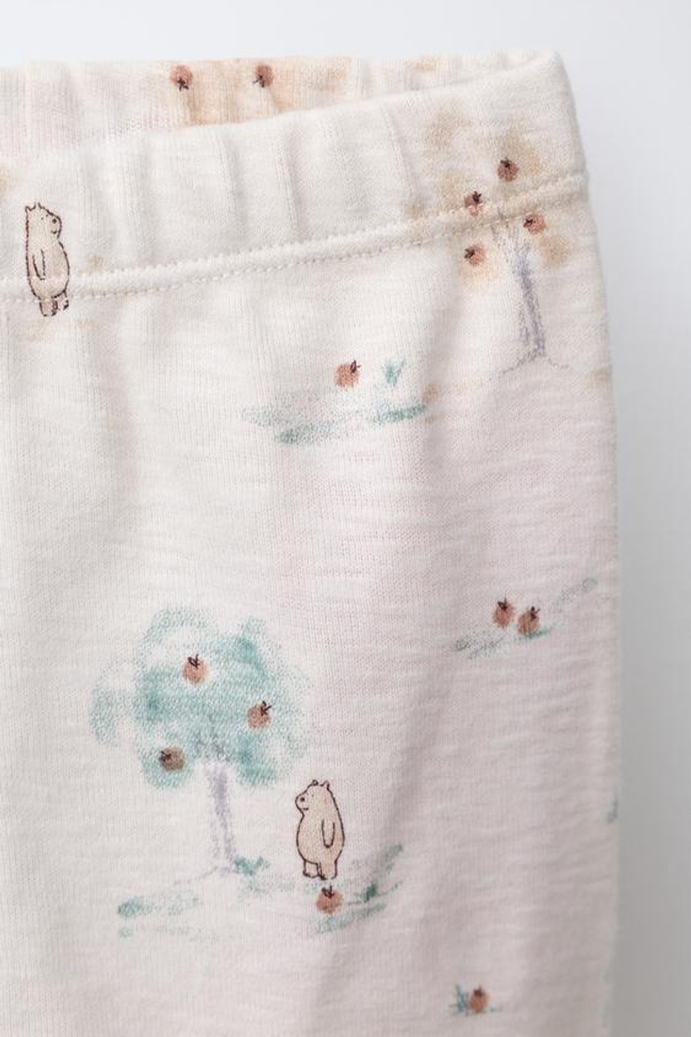 ZARA ЛЕГИНСЫ С ПРИНТОМ «ЛЕС», ЭКРЮ