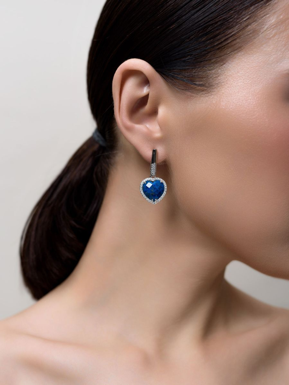 Серьги "Royal Love" Silver c лазуритом