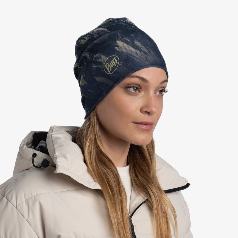 Тонкая теплая спортивная шапка Buff Thermonet Hat Retec Blue Фото 2