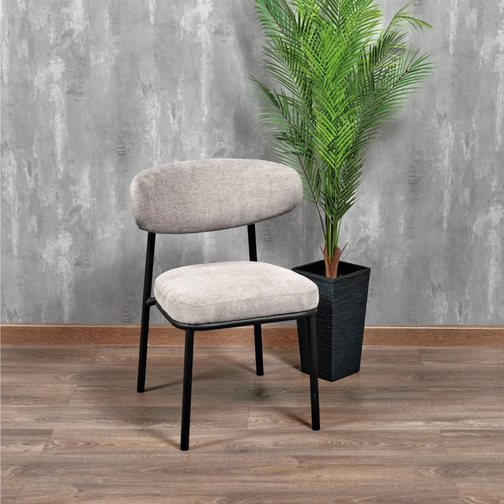 Стул Bradex Home Lucas 2 латте шенилл с чёрными ножками