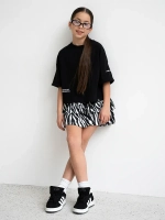 Костюм для девочки с юбкой-шорты на весну