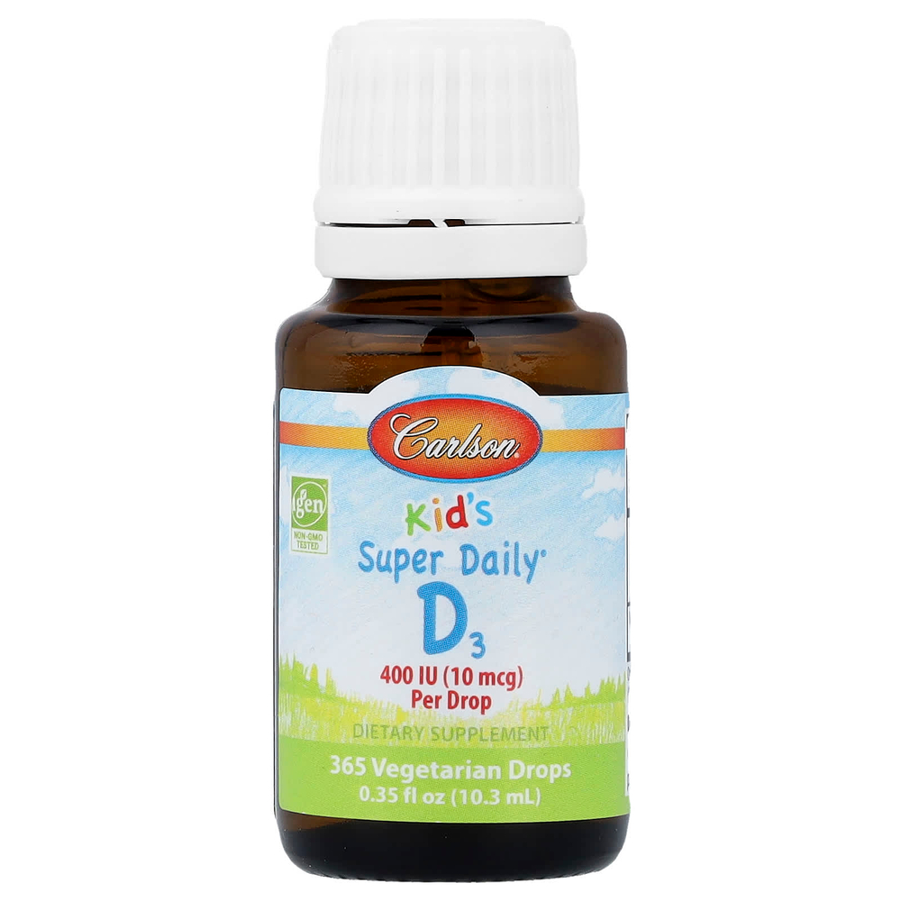 Carlson, Kid's Super Daily® D3, 10,3 мл (0,35 жидк. унции)