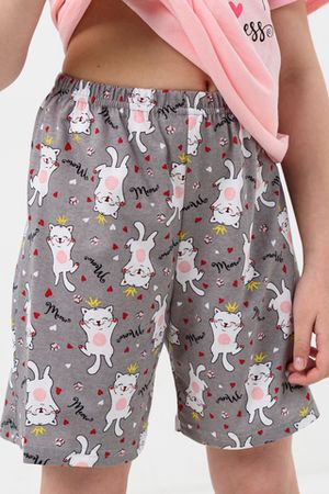 Пижама с шортами для девочки Малявка детская короткий рукав