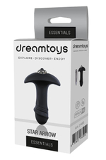 Черный анальный вибромассажер Single Speed Star Arrow Plug - 11 см.