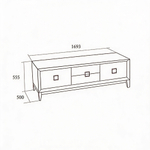 МОДЕНА Тумба ТВ  (ДУБ САТИН)
