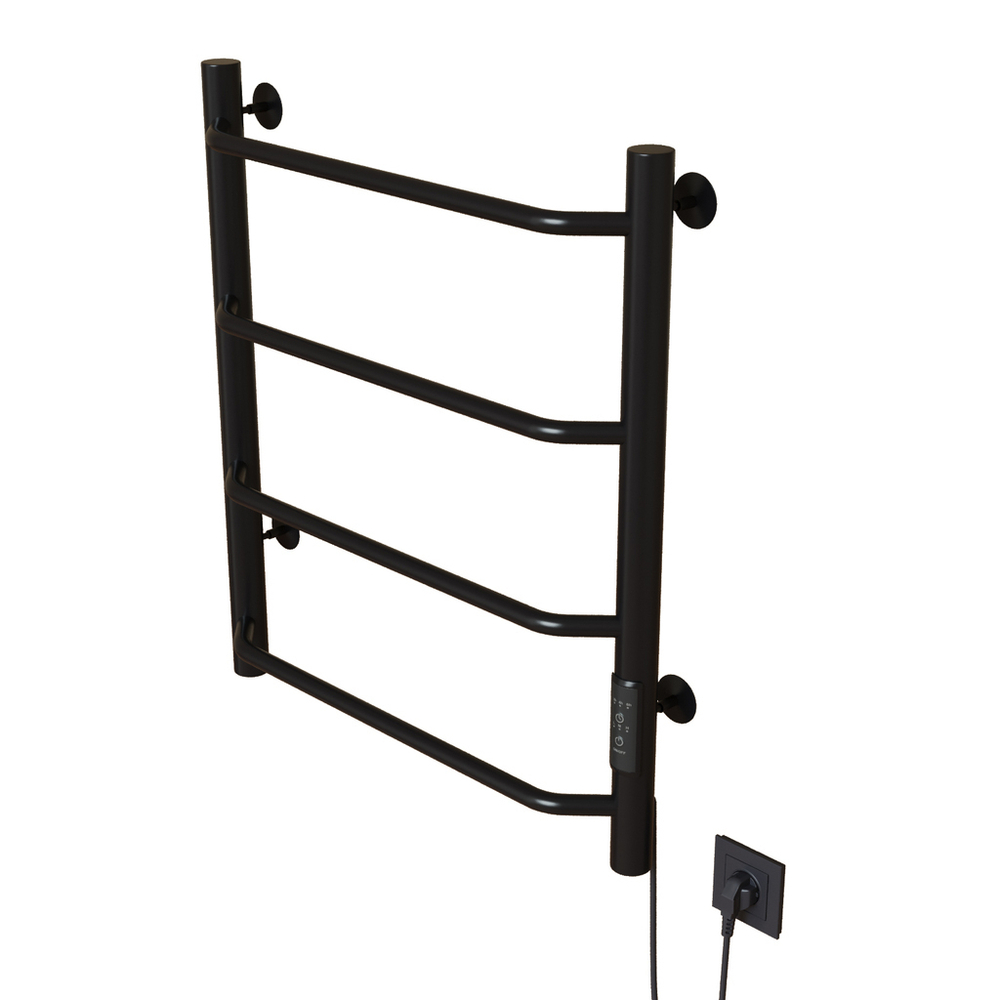 Полотенцесушитель MIXLINE MIRA  60х50 (таймер, 201 Вт, 4 перекладины) электрический ЧЕРНЫЙ