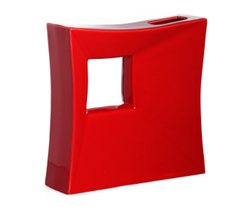 Элитная ваза декоративная керамическая красная "Farol". Португалия