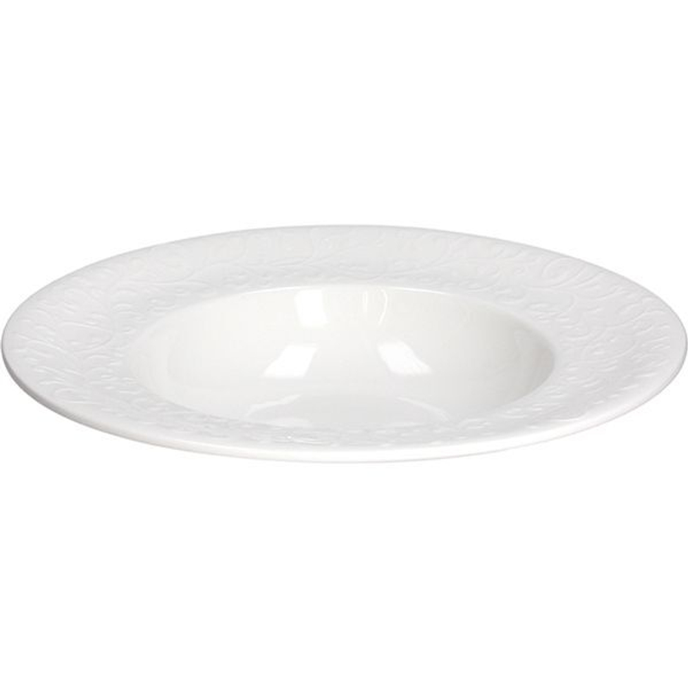 Тарелка глубокая «Жасмин»;фарфор;350мл;D=25,H=5см;белый (Цвет: белый)