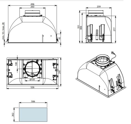 Вытяжка FALMEC GRUPPO INCASSO PLUS 50 IX