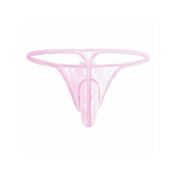 Мужские трусы стринги розовые Romeo Rossi RR1033-22