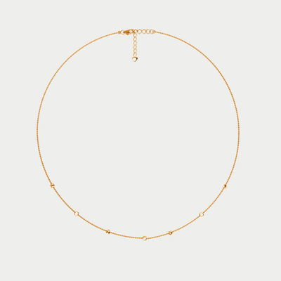 Колье женское из розового золота 585 пробы без вставок (арт. 01-807817)