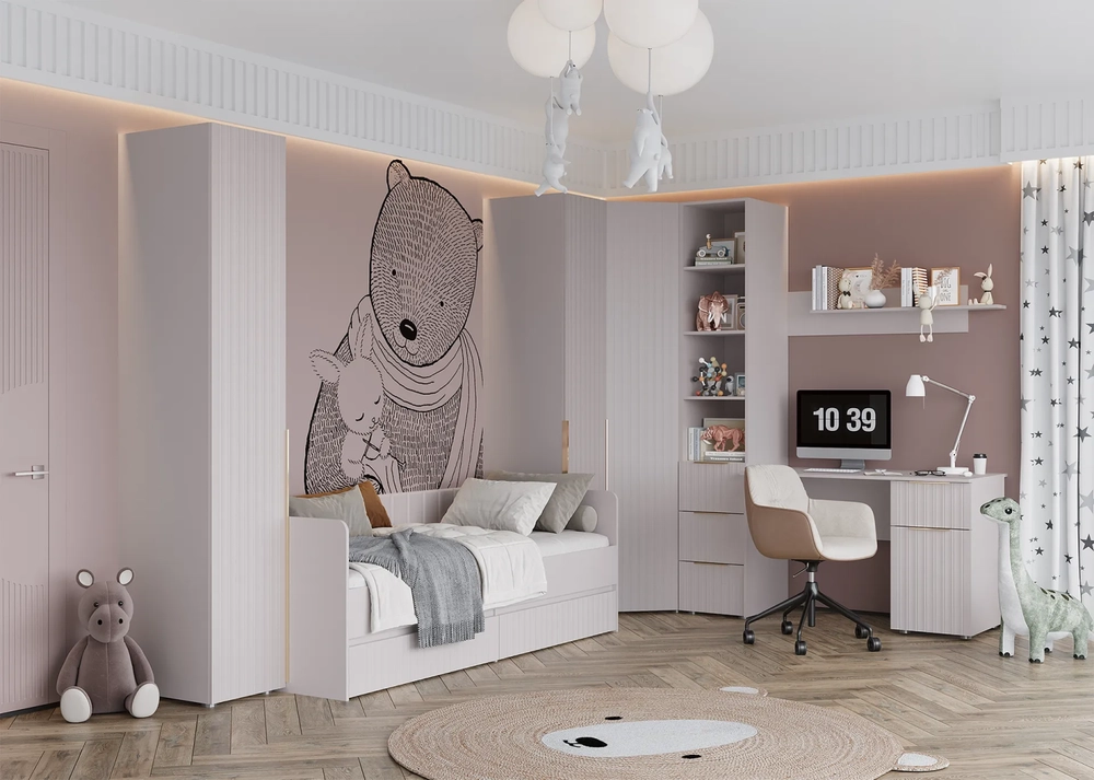 Пенал с полками "Тефия" (штанга в комплекте)