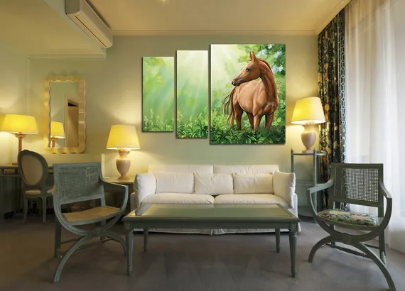 Модульная картина "Дикая лошадь"