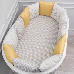 Комплект постельного белья Lollycottons Кролик Лаппин универсальный 6 предметов, Желтый