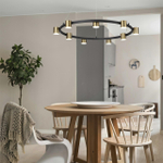 6532/58L LEDIO LN23 220 чёрный, латунь Светильник подвесной LED 58W 3000-6000K 2224Лм 220V FLINT