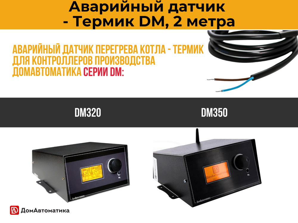 Термик - Аварийный датчик температуры котла серии DM, 2 метра
