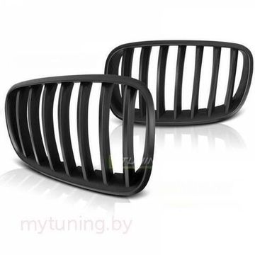 Решетка (ноздри) MATT BLACK для BMW X5 E70 / X6 E71