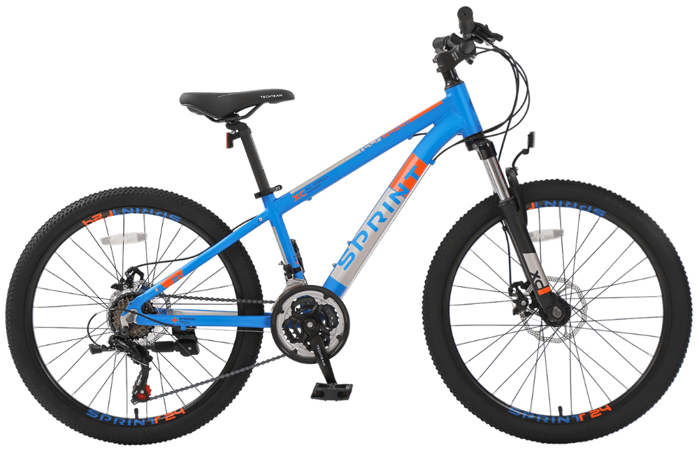 Велосипед TechTeam Sprint 24"х13" синий 2024