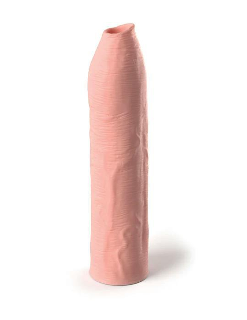 Телесная насадка-удлинитель Uncut Silicone Penis Enhancer - 17,8 см. (Цвет: телесный)